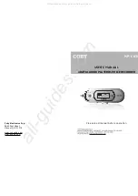 Coby MP-C838 - 128 MB Digital Player User Manual предпросмотр