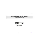 Coby MP-C840 User Manual preview