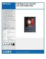 Coby MP-C945 Specifications preview