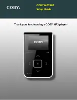 Предварительный просмотр 1 страницы Coby MP-C983 Setup Manual