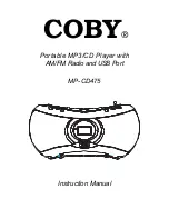 Preview for 1 page of Coby MP-CD475 Instruction Manual