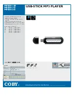 Предварительный просмотр 1 страницы Coby MP200-128 Specifications