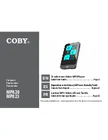 Coby MP820 Quick Start Manual предпросмотр