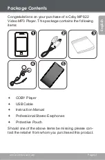 Предварительный просмотр 5 страницы Coby MP822-16G Instruction Manual