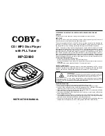 Coby MPCD900 Instruction Manual предпросмотр