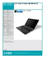 Coby NBPC1330 Specification Sheet предпросмотр