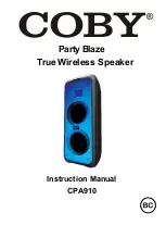 Coby Party Blaze CPA910 Instruction Manual preview