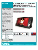 Preview for 1 page of Coby PMP-7041 Specifications