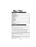 Preview for 1 page of Coby RC-791 User Manual