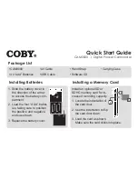 Предварительный просмотр 1 страницы Coby SNAPP CAM3000 Quick Start Manual