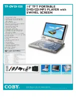 Coby TF-DVD1020 Specifications preview