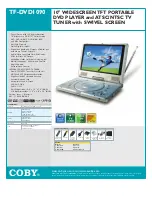 Coby TF-DVD1090 Specifications предпросмотр