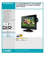 Предварительный просмотр 1 страницы Coby TF-DVD1591 Specifications