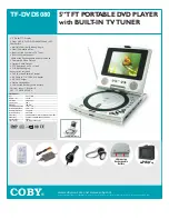 Coby TF-DVD5080 Specifications предпросмотр