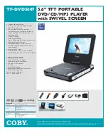 Preview for 1 page of Coby TF-DVD5607 Specifications