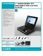 Coby TF-DVD7006 Specifications preview