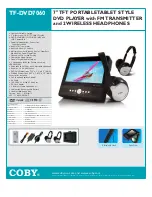 Coby TF-DVD7060 - DVD Player - 7 Specifications preview