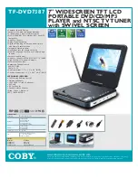 Coby TF-DVD7387 Specifications preview