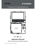 Coby TF-DVD8509 Instruction Manual предпросмотр