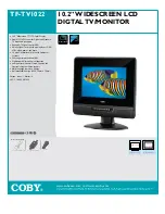 Coby TF TV1022 - 10.2" LCD TV Specification Sheet preview