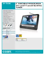 Coby TF-TV891 Specifications preview