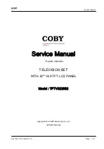 Coby TFTV3225S2 Service Manual предпросмотр