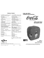 Предварительный просмотр 1 страницы Coca-Cola KWCXJ-6 Owner'S Manual