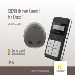 Cochlear Nucleus CR210 Quick Manual предпросмотр