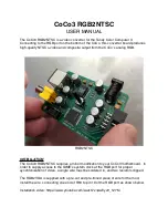 CoCo3 RGB2NTSC User Manual preview