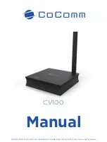 CoComm CV100 User Manual preview