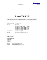 Preview for 3 page of Cocoon PowerTALK 101 User Manual