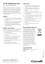 Preview for 1 page of Cocraft 18-3282 Quick Start Manual