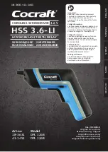 Cocraft HSS 3.6-LI Original Instructions Manual preview