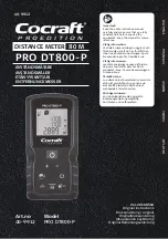 Cocraft PRO DT800-P Original Instructions Manual предпросмотр