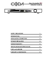 Preview for 1 page of Coda 05X Operation Manual