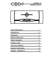 Preview for 1 page of Coda AMPLIFIER 15.0 Operation Manual