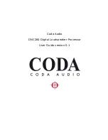 Preview for 1 page of Coda DNC260 User Manual