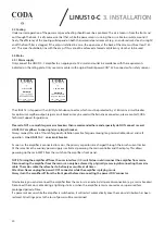 Preview for 20 page of Coda LINUS10-C User Manual