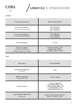 Preview for 31 page of Coda LINUS10-C User Manual