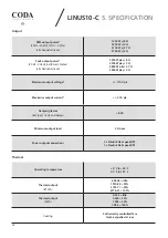 Preview for 32 page of Coda LINUS10-C User Manual