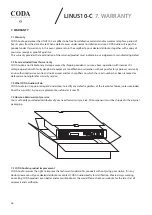 Предварительный просмотр 36 страницы Coda LINUS10-C User Manual