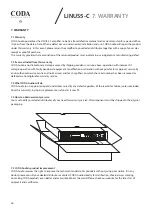 Preview for 36 page of Coda LINUS5-C User Manual