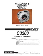 Code 3 C3500 Installation & Operation Manual preview