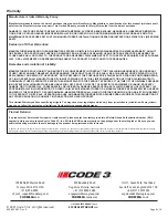 Предварительный просмотр 6 страницы Code 3 CD3511 Series Installation & Operation Instructions