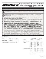 Предварительный просмотр 11 страницы Code 3 CD3511 Series Installation & Operation Instructions