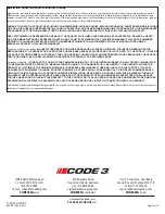 Preview for 6 page of Code 3 CD5050VDL Series Installation And Operation Instructions Manual