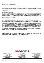 Preview for 3 page of Code 3 CD5101 Installation And Operation Instructions Manual