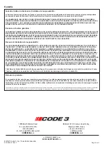 Preview for 9 page of Code 3 CD5101 Installation And Operation Instructions Manual