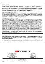 Preview for 12 page of Code 3 CD5101 Installation And Operation Instructions Manual