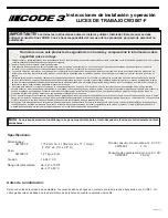 Preview for 4 page of Code 3 CW3007-F Installation And Operation Instructions Manual